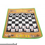Jumbo Chess Carpet Giant Chessboard with Chess Pieces Indoor Outdoor Board Game Carpet for Family Fun Party Decoration 34 x 26 Inches  B07DZZZXSB